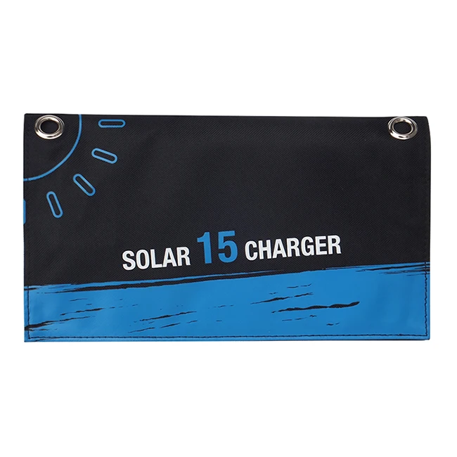 blue Xionel SunPower 15 Вт солнечных батарей Зарядное устройство 5V 2.1A USB Выход устройств Портативный солнечные панели-батареи для нагрева воды в бассейнах на смартфоны - Цвет: blue