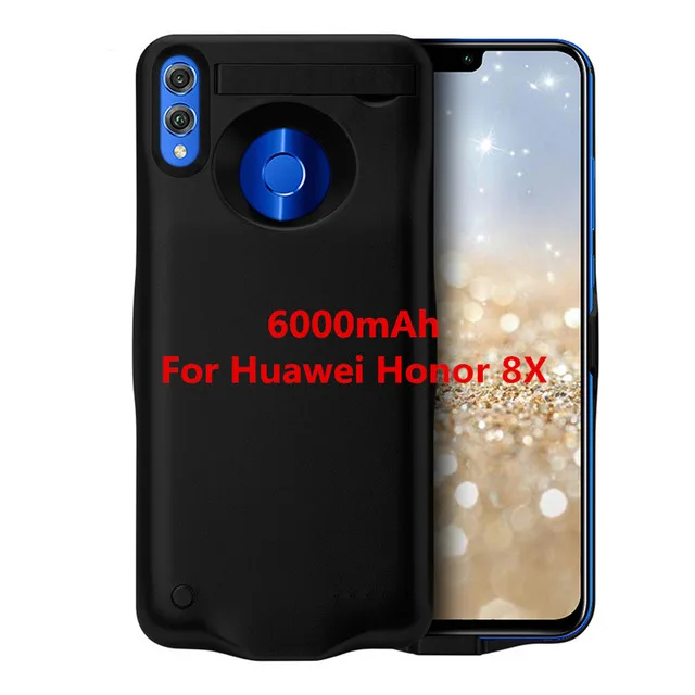 Black For Honor 8X Запасная батарея для huawei Honor 8X MAX, портативное зарядное устройство, чехол для huawei Honor 8X, Расширенный чехол для аккумулятора телефона - Цвет: Black For Honor 8X