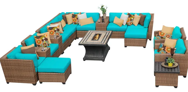 Роскошная мебель уличная плетеная садовая набор диванов из 16 предметов|garden furniture