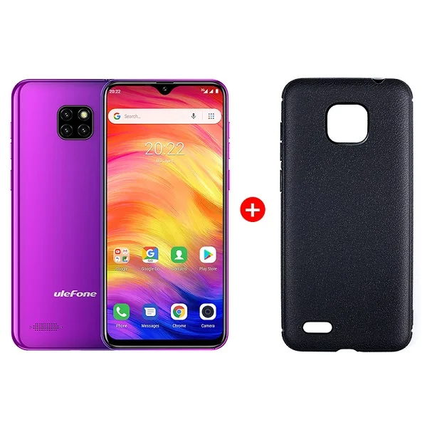 Note7 Twillight Case Смартфон Ulefone Note 7, 1 ГБ ОЗУ, 16 ГБМ ПЗУ, 19:9 MT6580A, четырехъядерный, 6,1 дюймов, экран капли воды, 3500 мАч, мобильный телефон на Android 8,1 - Цвет: Note7 Twillight Case