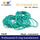 Зеленые фторрезиновые уплотнительные кольца FKM, уплотнительные кольца CS2.5mm OD667074757880859095100*2,5 мм, уплотнительные кольца, уплотнительные кольца, кольцевая шайба fkm