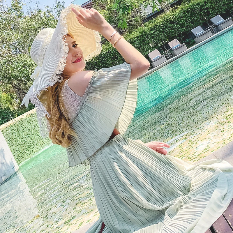 Новое Женское кружевное лоскутное шифоновое платье Летнее элегантное вечернее с