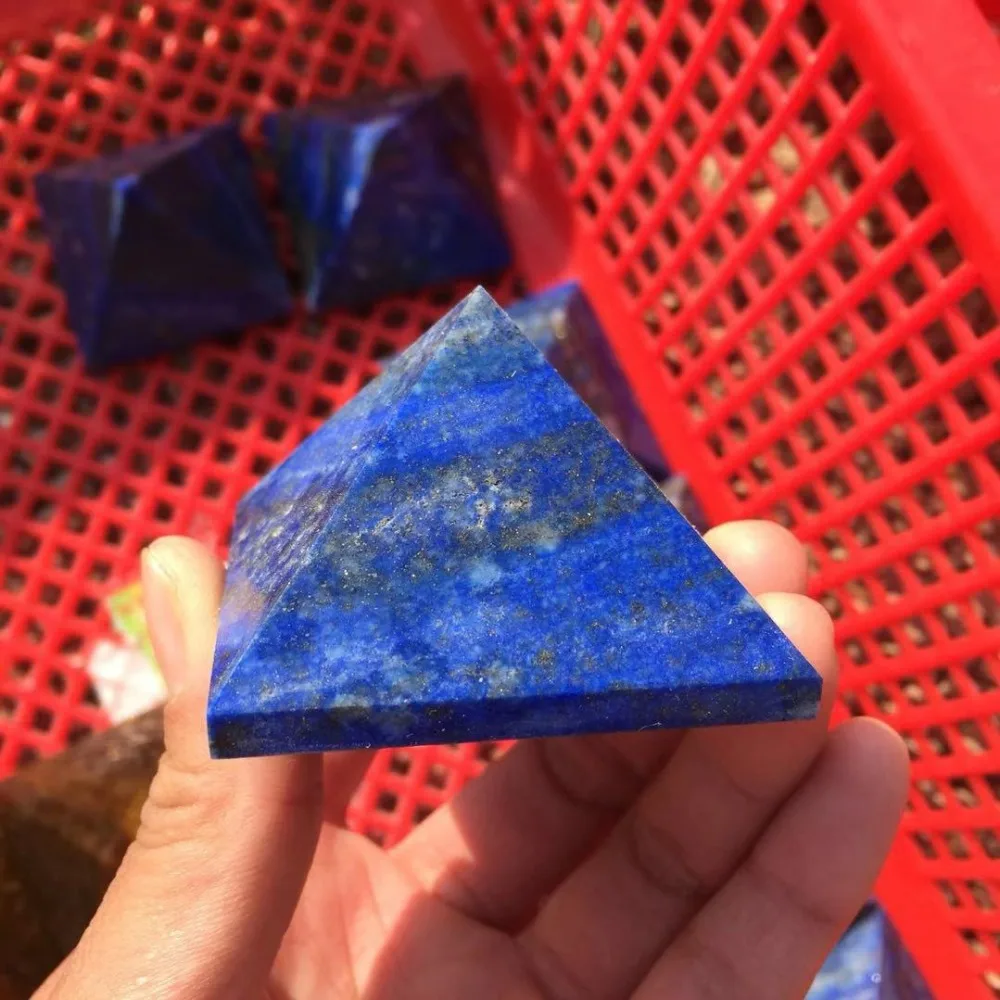 

about 50mm natural lapis lazuli Crystal gemstone pyramid meditation reiki healing crystal stone for home decoration wholesale