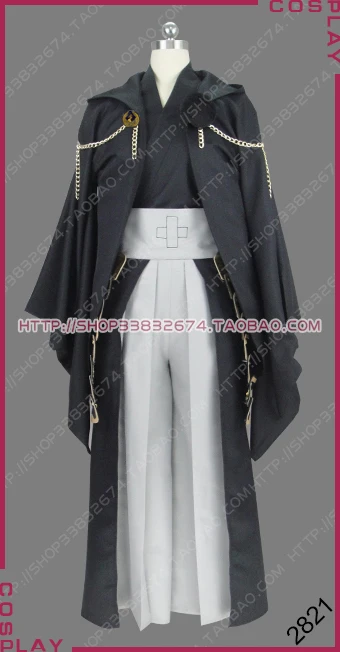 

Костюм для косплея Touken Ranbu tsurумару кунинага из черного кимоно S002