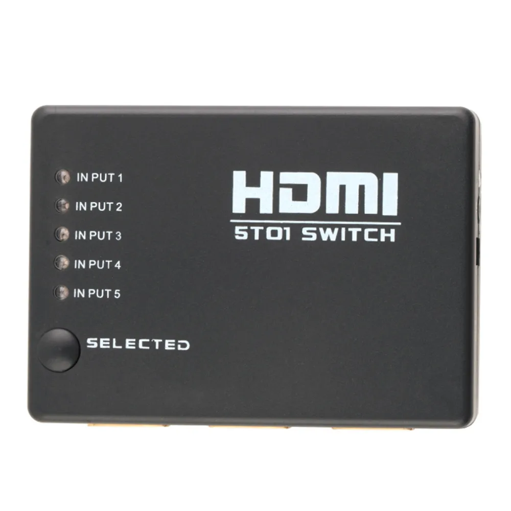 5 портов 1080P видео HDMI переключатель разветвитель для HDTV DVD PS3 + IR пульт