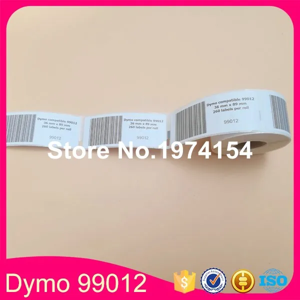 6x совместимые рулоны DYMO 99012 9012 адресные этикетки этикетка SLP этикетка-бирки 400 450 Duo