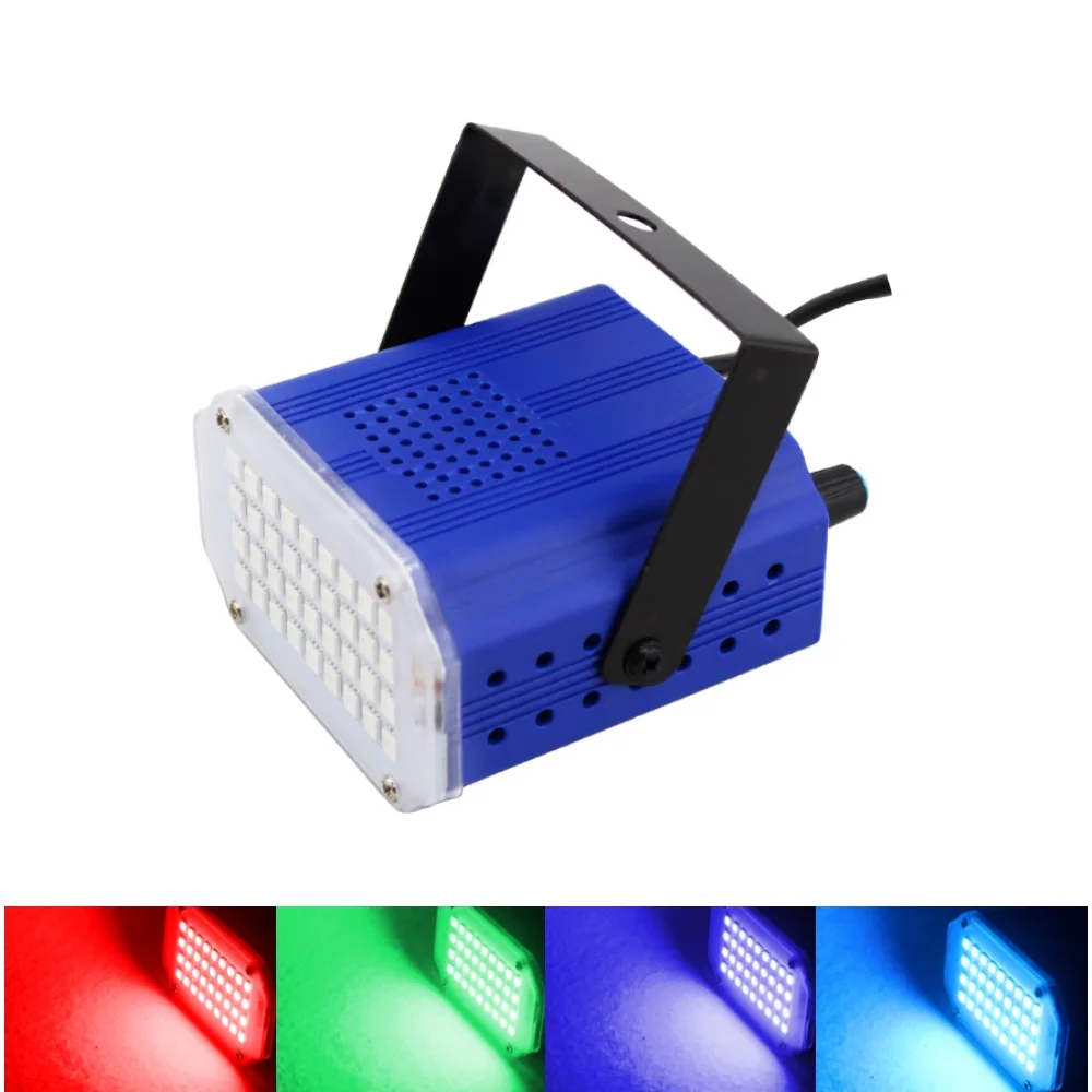 Leclstar 36 светодиодный s белый/RGB светодиодный сценический свет освещение для дискотеки вспышка света ЕС/США штекер AC80-240V для вечерние KTV