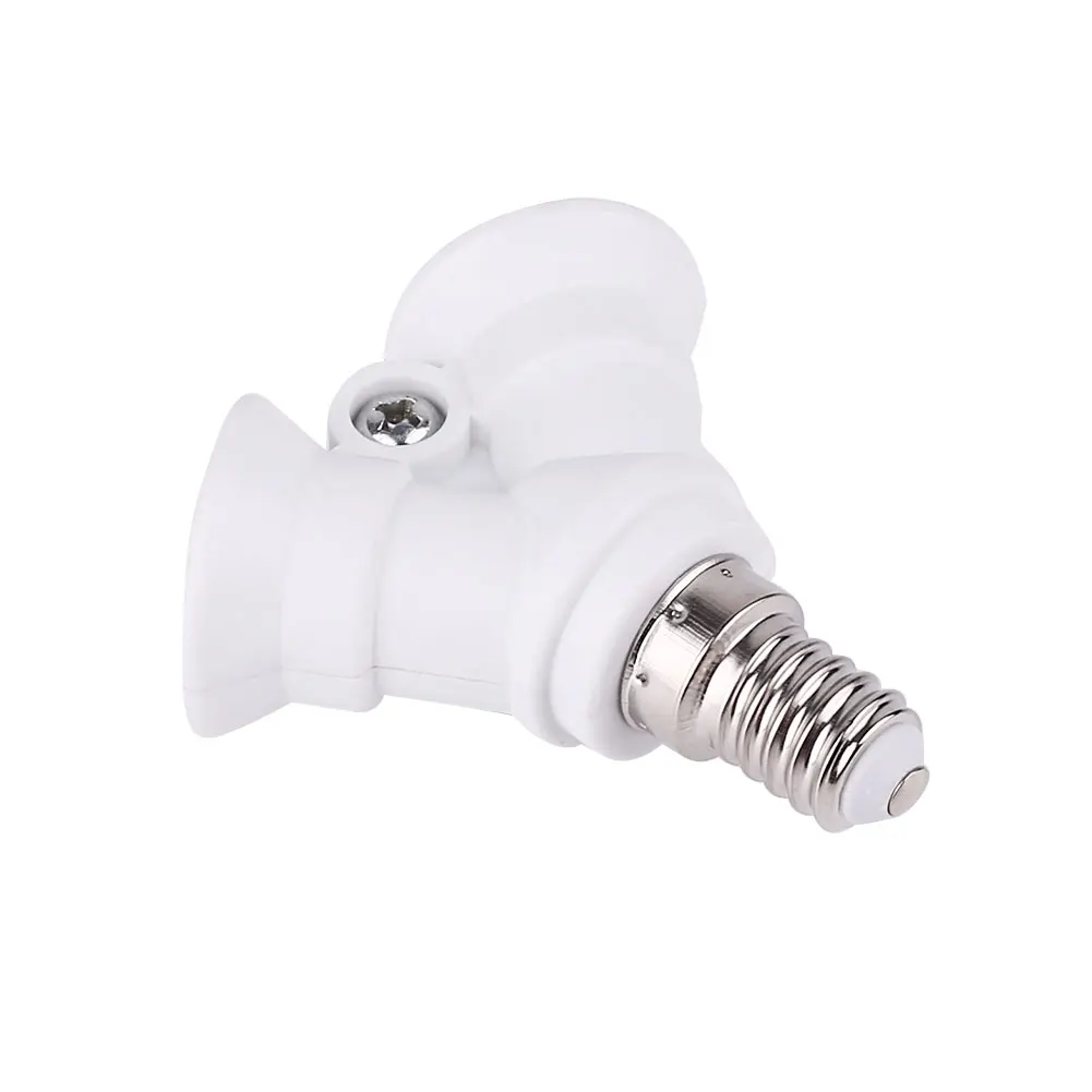 

LED E14 Double Socket Base Lamp Holder Adapter Energy Saving White AC220-230V