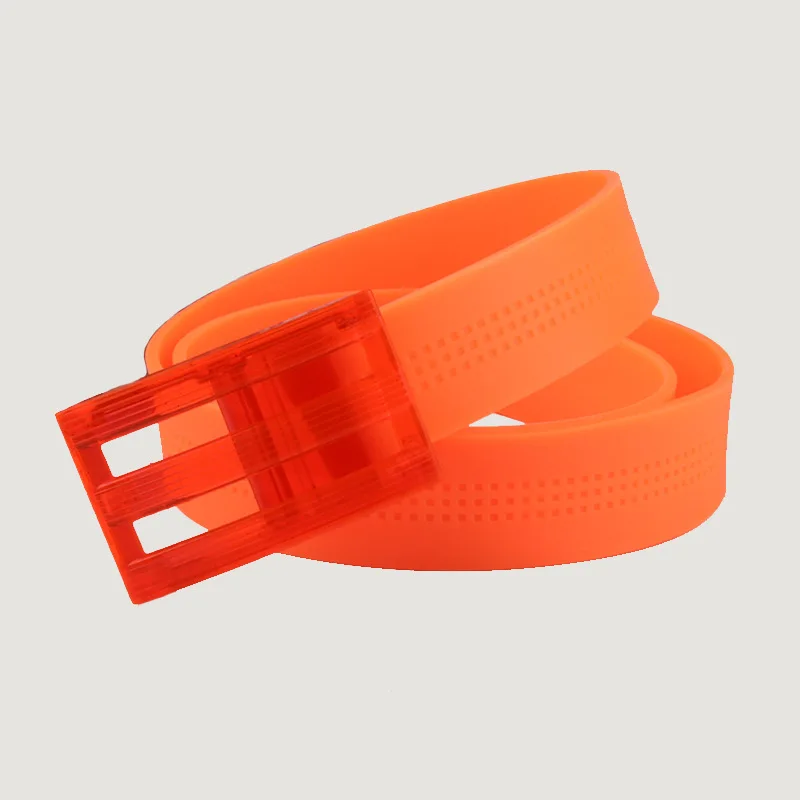 New Design Silicone Belts Men High Quality Belts For Women Rubber Leather Smooth Buckle Belts For Women Men