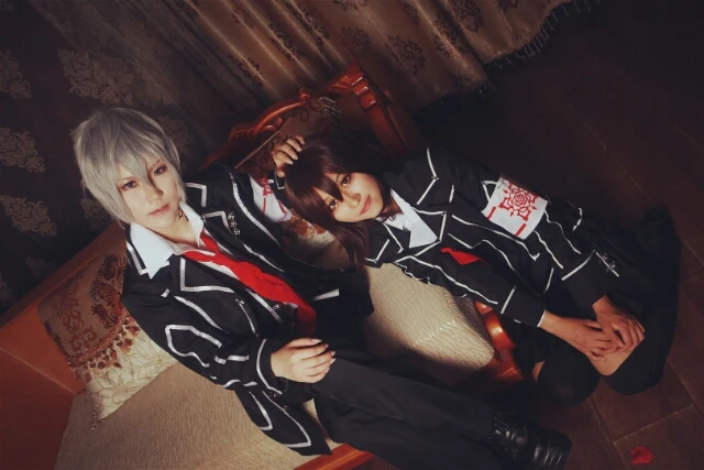 Вампир Рыцарь Юки Курин косплей костюм черный/белый школьная форма комплект