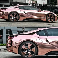 50x200cm rose gold chrome vinyl wrap film flexible chrome car body wrapping foil car sticker bubble free