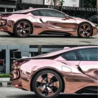 50x200 см розовое золото хромированная виниловая пленка Гибкая Хромированная пленка для кузова автомобиля пинг-фольга Автомобильная наклейка без пузырей