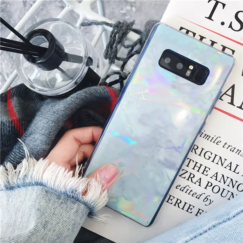 Мраморный Мягкий ТПУ чехол для Samsung galaxy S10 Plus блестящий силиконовый S9 s10e s8 Galaxy Note 9 8