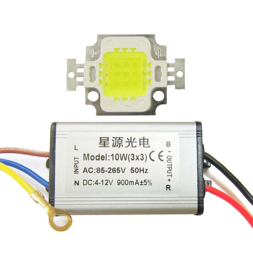 

10W 45mil Natural White 4000K~4500K SMD LED Light Parts With Waterproof AC 85~265V LED Driver