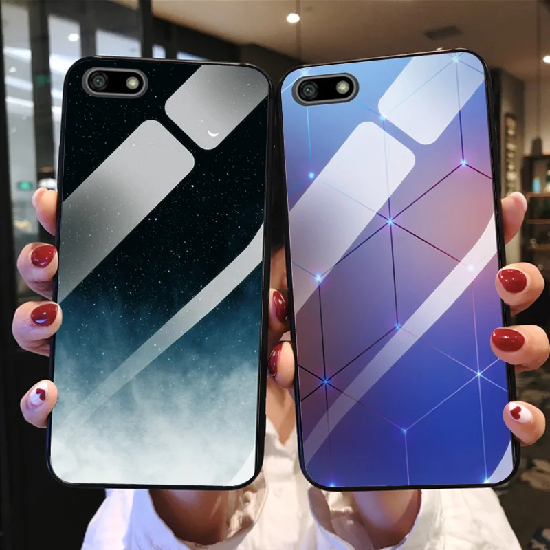 Tempered Glass Case For Huawei Honor 7A DUA-L22 Boat Shockproof Glossy Cover 5.45'' Bumper |