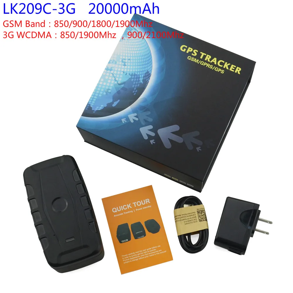 LK209C-3G With box LK209 трекер LK209A/LK209B/LK209C 2G 3g Автомобильный gps трекер локатор водонепроницаемый Магнит WCDMA GSM отслеживание в реальном времени отброшенная сигнализация - Цвет: LK209C-3G With box