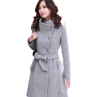 2019 autumn winter women woolen coat new designer elegant korean jacket long section slim long sleeved ladies casual wool coat