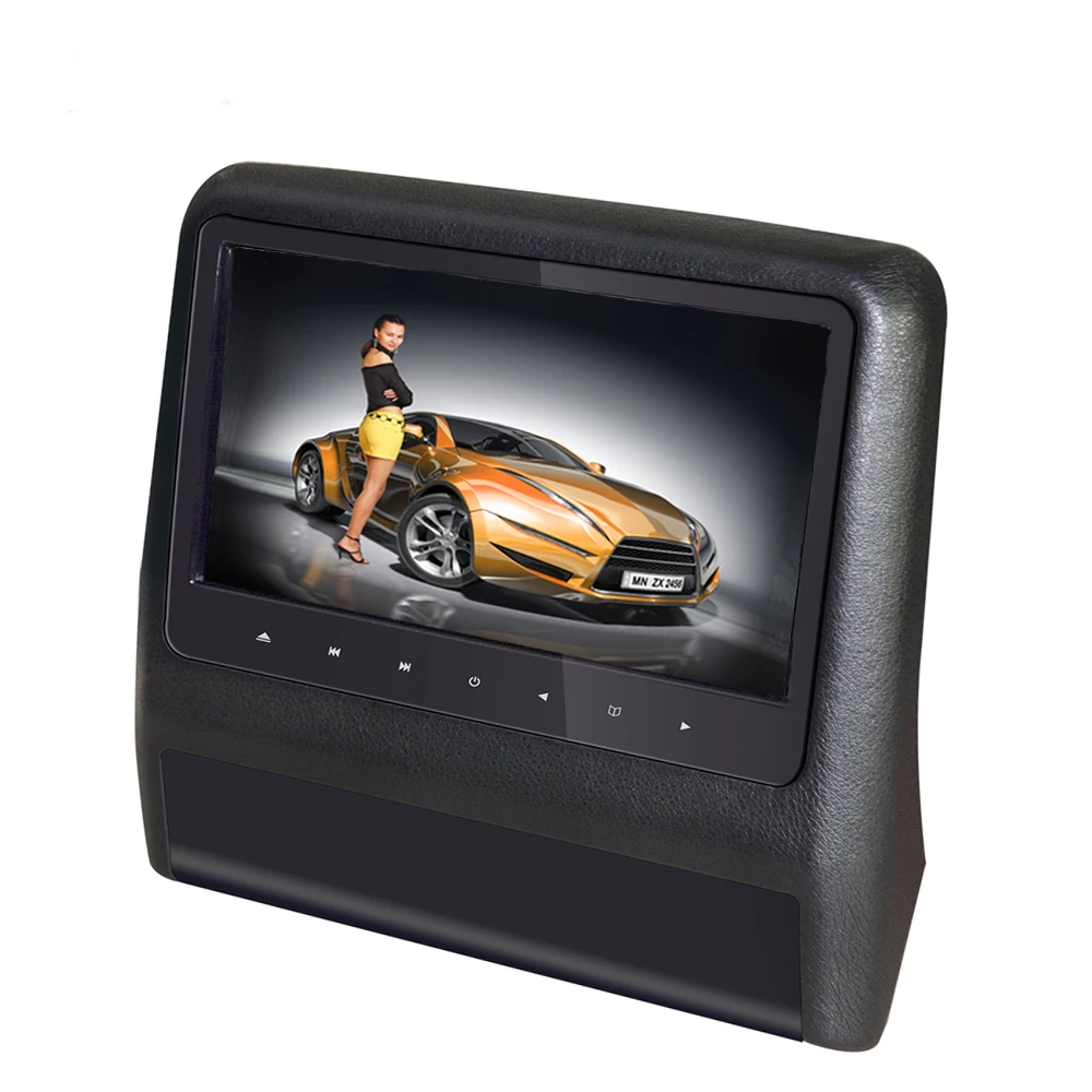9 дюймов Универсальный подголовник автомобиля Мониторы DVD/USB/SD плеер с HDMI displayer IR/FM