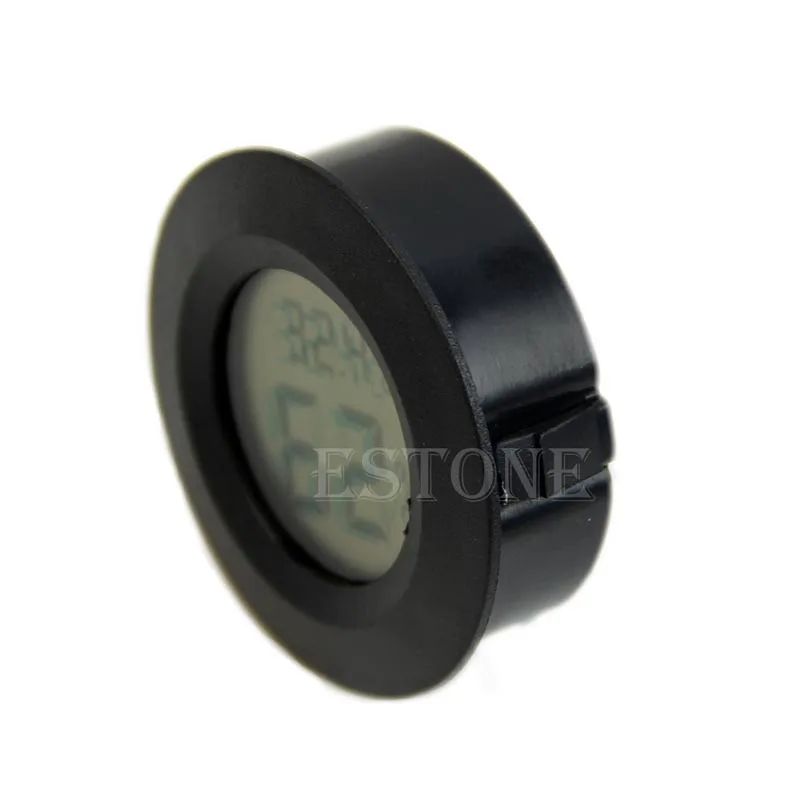 Цифровой ЖК дисплей для сигар хьюмидор гигрометр термометр Круглый черный