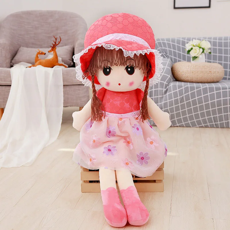 70/95 см Большой размер Kawaii плюшевое платье куклы для девочек мягкая милая кукла