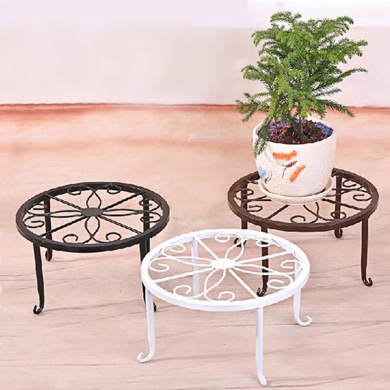 2019 New 3 color Iron Plant Stand Flower Pot Shelf Rack Display Garden Decorative Planter Holder | Storage Holders &amp Racks