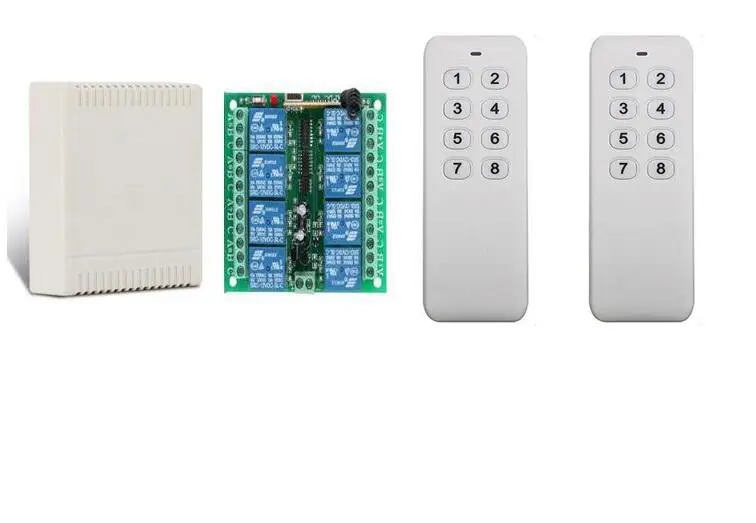 DC 12V 24V 500m 8CH 8 CH Wireless светодиодный светильник с дистанционным управлением Switch
