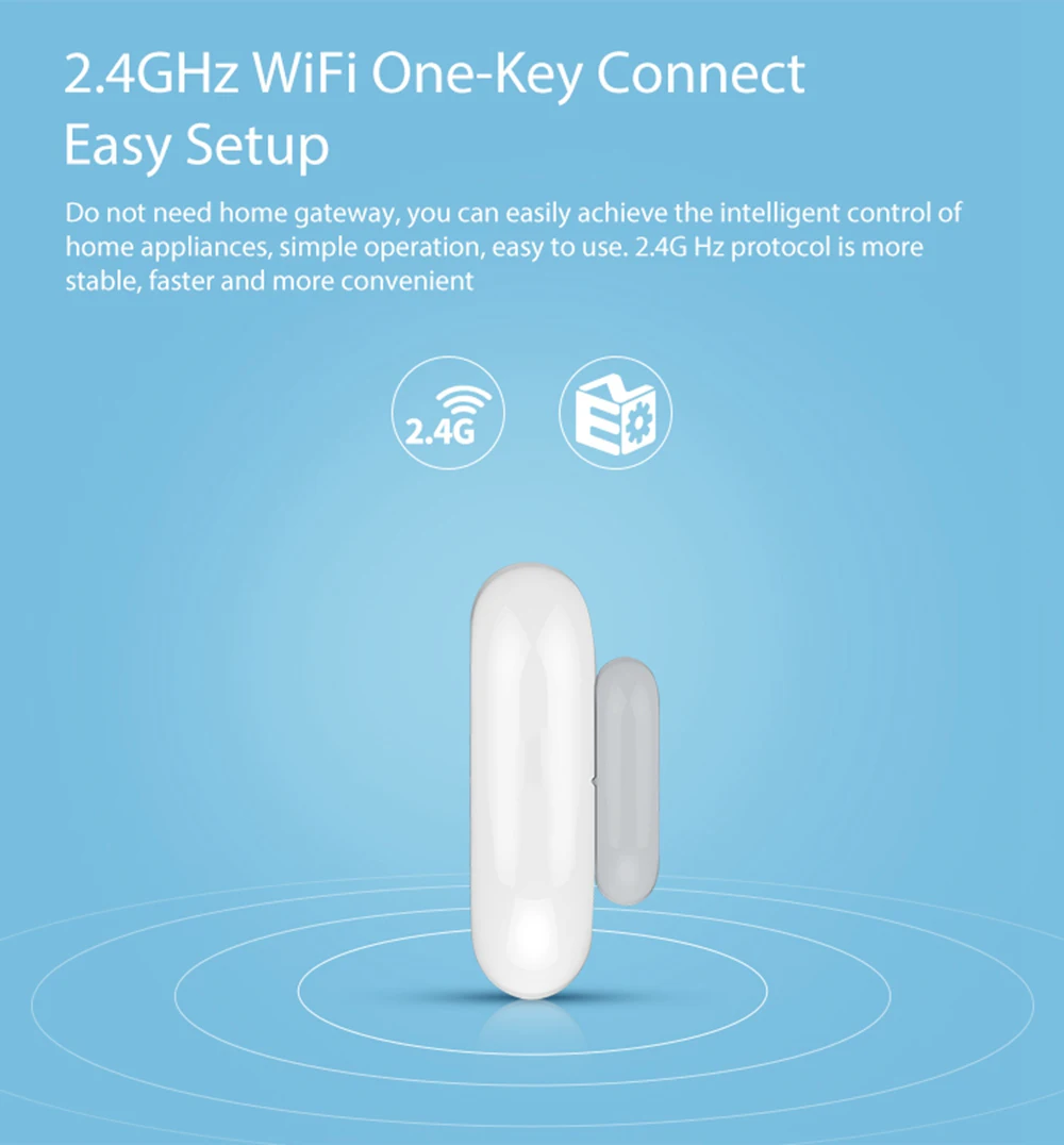 WiFi датчик окна двери Tuya smart App уведомления оповещения умный дом датчик безопасности Система сигнализации Противоугонная работа Alexa Google