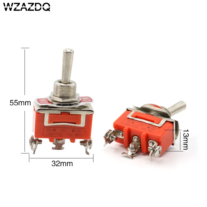 Кнопочный переключатель встряхивающийся клавишный 10 шт. 1122 однополюсный