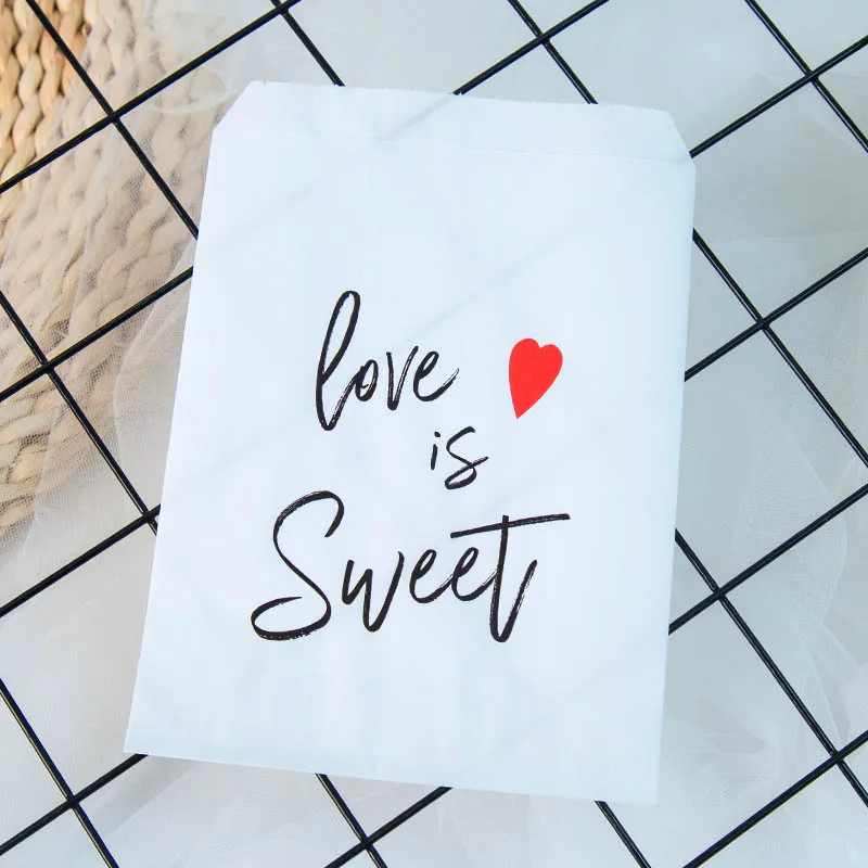 25 шт крафт-бумага Love is Sweet Treat, подарочные сумки для свадьбы, невесты, душа, вечерние украшения, кофейная Конфета попкорн, буфет, подарочная сумка