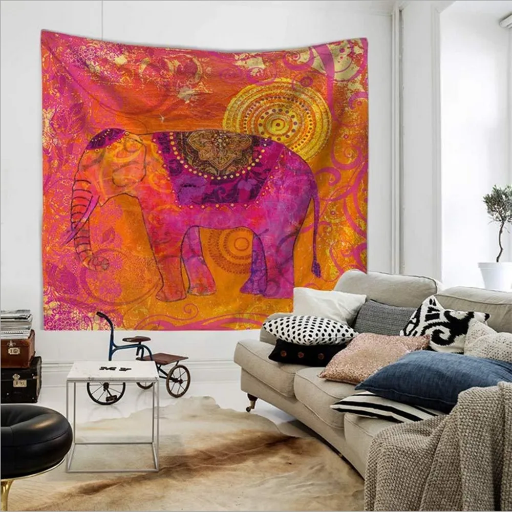 Домашний декор гобелен из полиэстера тотемный слон Настенная подвесная