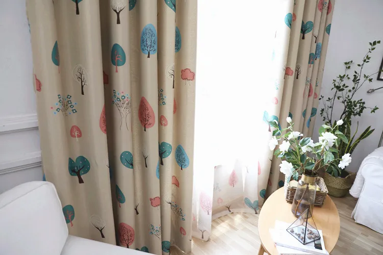 Printed Luxury Living room Curtains Pastoral Flowers Hooks top Drapes Bedroom Window Blackout | Дом и сад