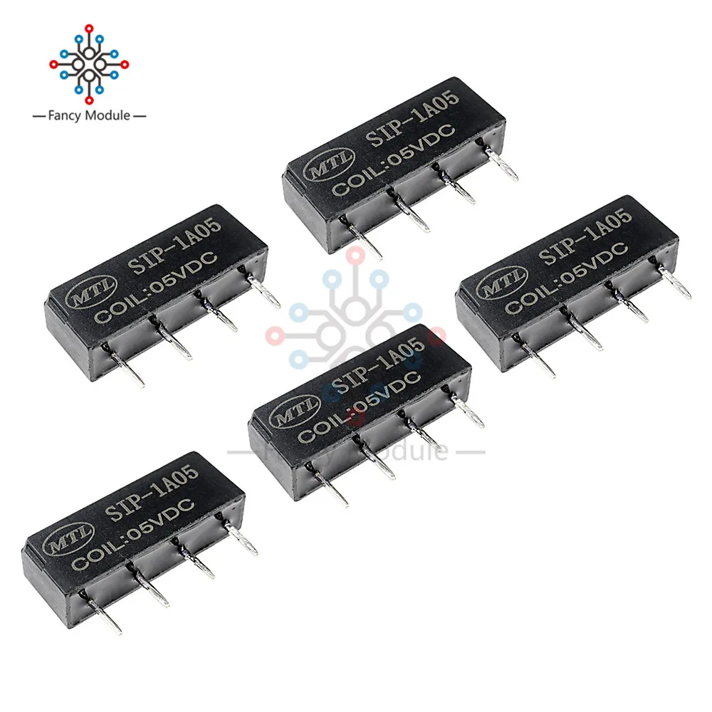 

5PCS 5V Relay SIP-1A05 Reed Switch Relay For PAN CHANG Relay 4PIN New