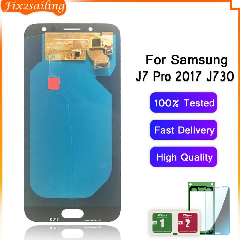 Супер AMOLED для Samsung Galaxy J7 Pro 2017 J730 J730F ЖК-дисплей с сенсорным экраном дигитайзер