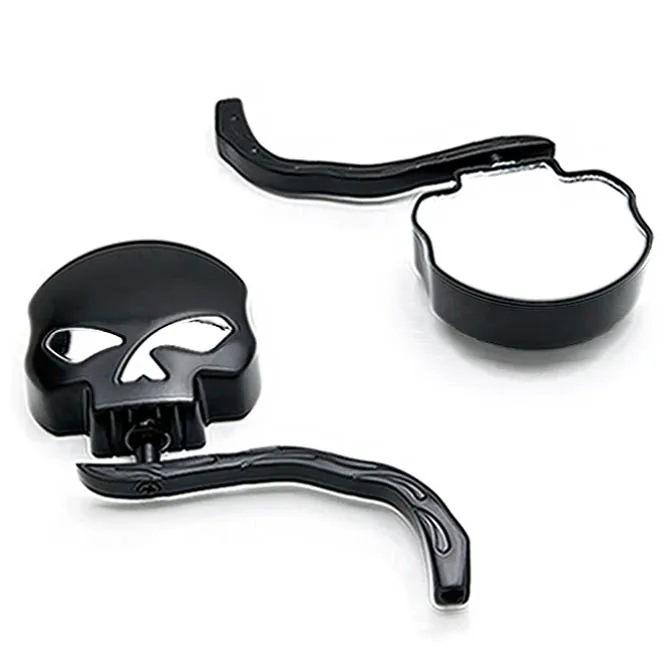 Черный/Хром два Цвета Изготовленные На Заказ Зеркала Заднего вида Пара Для Harley