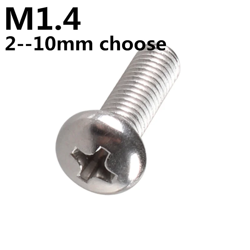 M1.4 * (2 10 мм) 304 Нержавеющая сталь круглый pihllips машины Шурупы 50 шт./лот|machine screws|screw