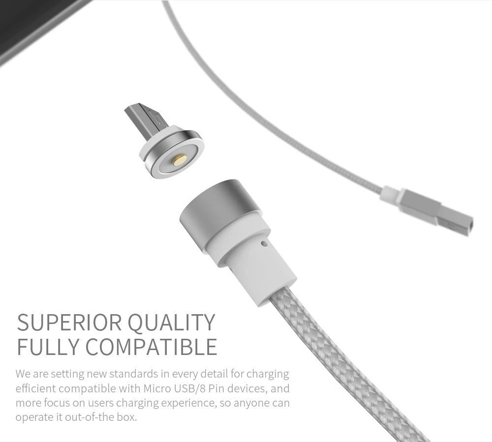 1 м Магнитный кабель типа C Wsken USB C type-C зарядный кабель для huawei P9 Xiaomi Mi 4C Letv ZUK Z1 Nexus 5X/6P Oneplus2 Meizu Pro