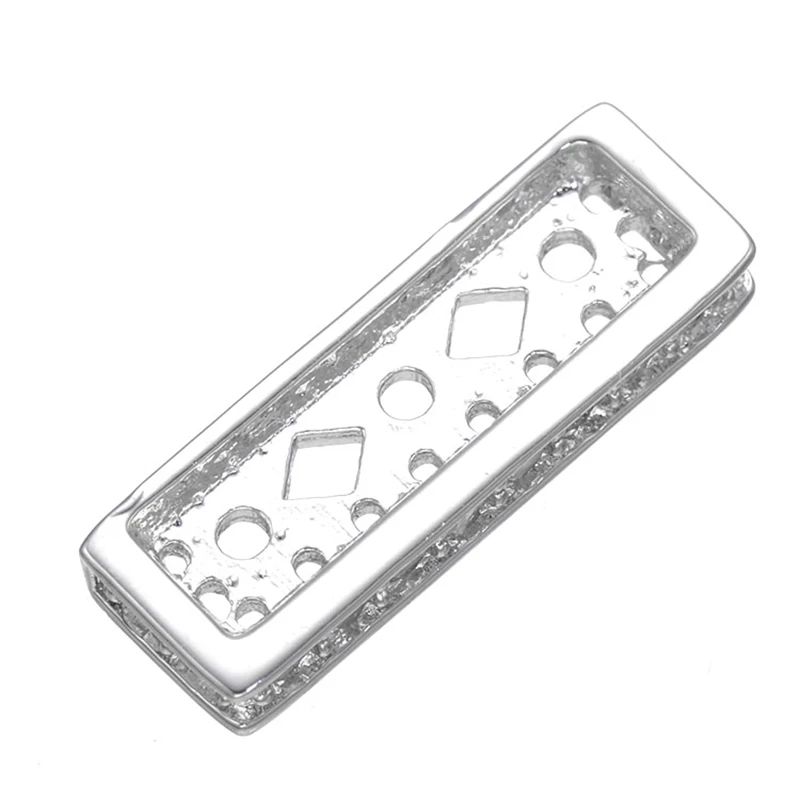White Gold Украшения из бисера, 3 отверстия, отделитель украшений, аксессуары для женщин, натуральные камни, жемчуг, ювелирное изделие, сделай сам - Цвет: White Gold
