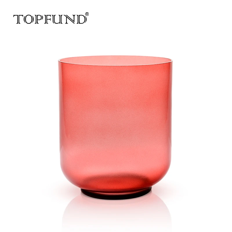 

TOPFUND Red Color Clear C Note Root Chakra Quartz Crystal Singing Bowl 6"