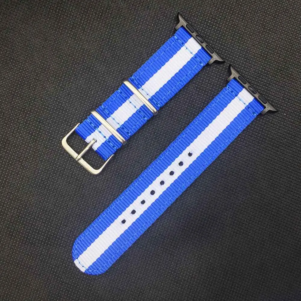 Ремешок для часов Apple Watch 38 мм 40 мм нейлоновый ремешок для часов Nato для iWatch 5 4 3 2 1 ремешок для часов 42 мм 44 мм браслет на запястье