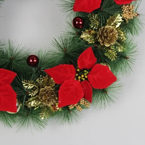 Рождественский венок украшение на дверь настенные украшения сосновый