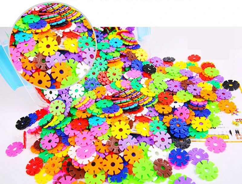 200 шт. 3 см DIY пластиковые строительные блоки снежинки модели собранных кирпичей