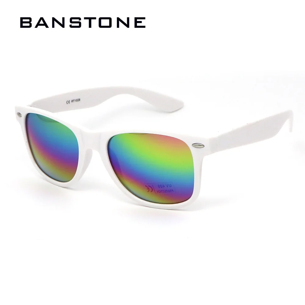 Мужские и женские классические солнцезащитные очки BANSTONE UV400 зеркальные с