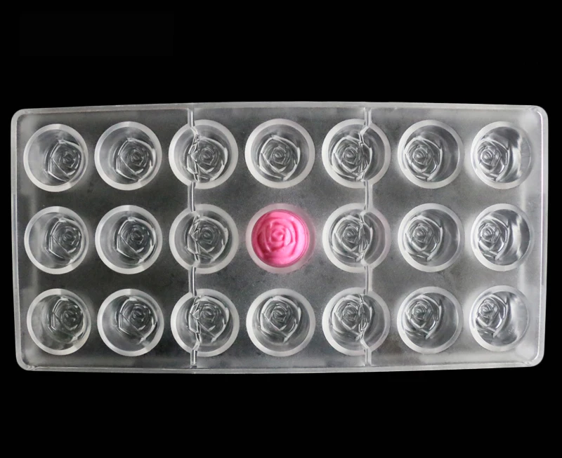 

Baking Pastry Tool Rose Flower polycarbonate Chocolate Candy Mold Tray Pudding Mold Kitchen Bakeware Pastry