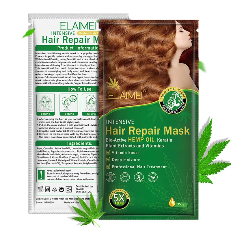 HEMP OIL Automatic Repair Heating Steam Hair Mask Smoothing Moisturizing Oil For Treatments Dry Pure Scalp Care | Красота и здоровье