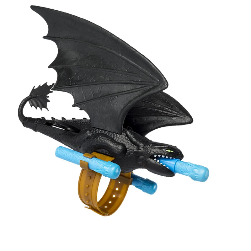 Figura de acción de Dragon Shooting para niños, juguete de arma nocturna sin dientes, novedad