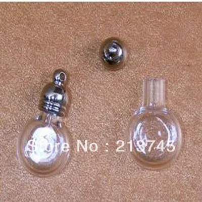 Бесплатная доставка 100 шт очаровательные стеклянные флаконы подвески для