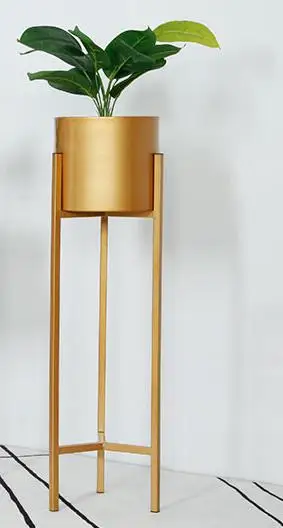 gold 88x23cm Металлическая полка для цветочных горшков в скандинавском стиле, полка для цветов из кованого железа, золотая, одиночная, для гостиной, для внутреннего украшения дома, цветочный горшок - Цвет: gold 88x23cm