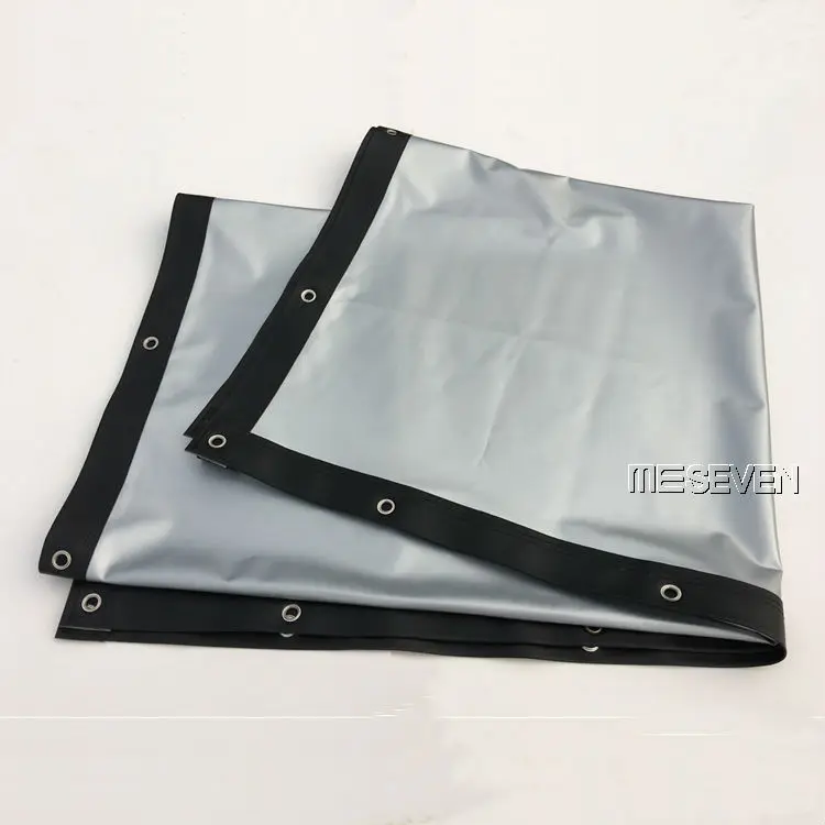 100 дюймовая 4:3 ПВХ металлическая серебристо серая фронтальная проекционная