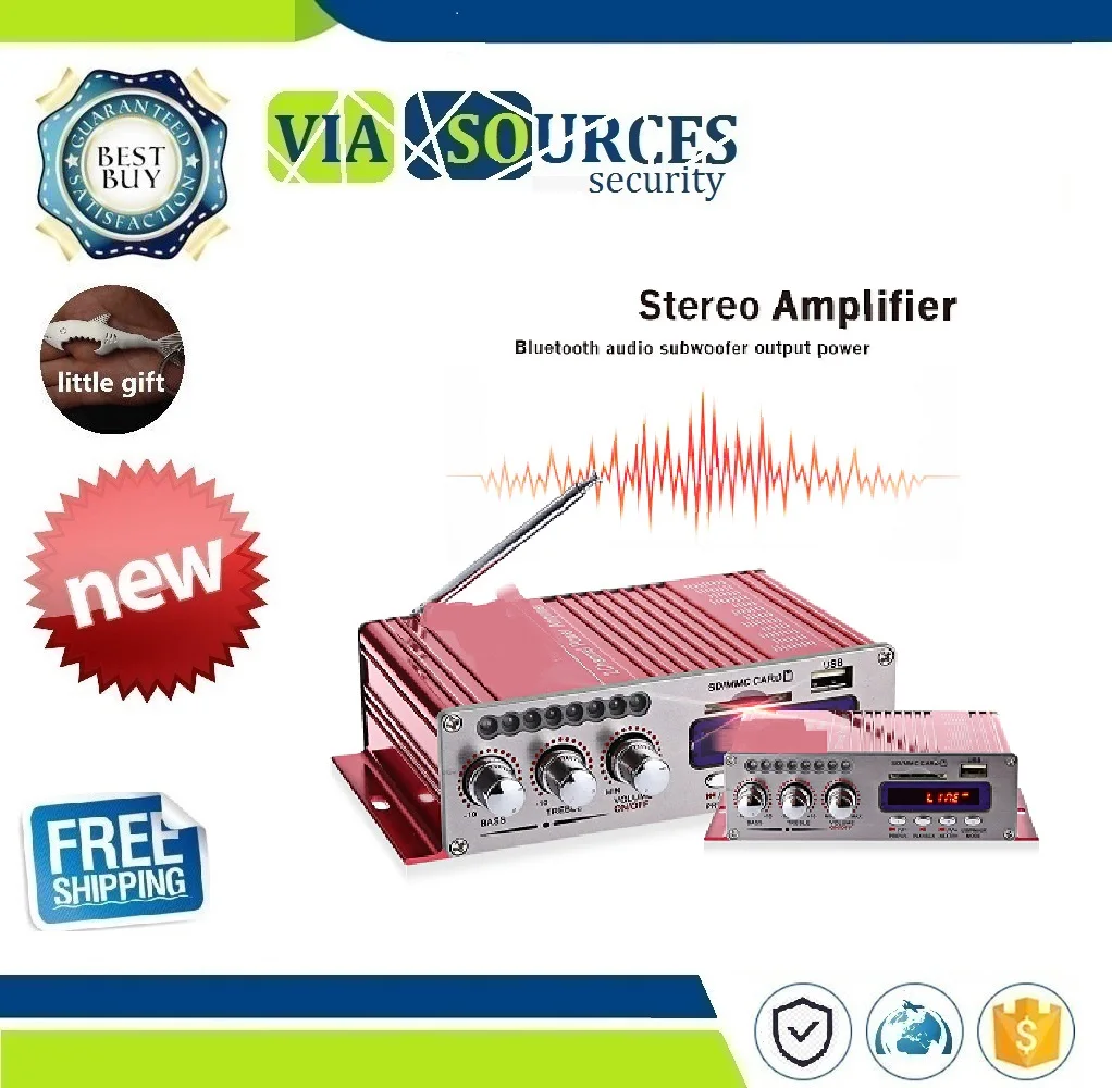 HY-502S 2CH Bluetooth Hi-Fi супер выход баса мощный стереоусилитель с пультом дистанционного