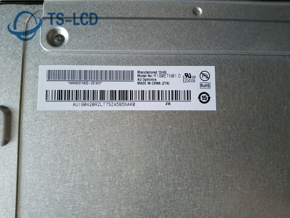 100%  G190ETN01.0   A + 19, 0  a-Si TFT-LCD